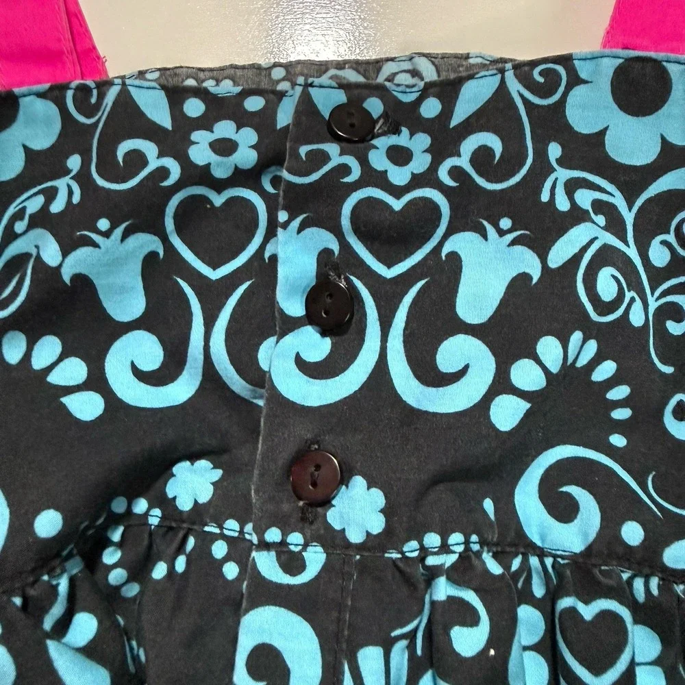 Sugah & Honey Girls Floral Paisley Sundress Boho Pink Straps Waist Sash Size 5